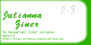 julianna ziner business card